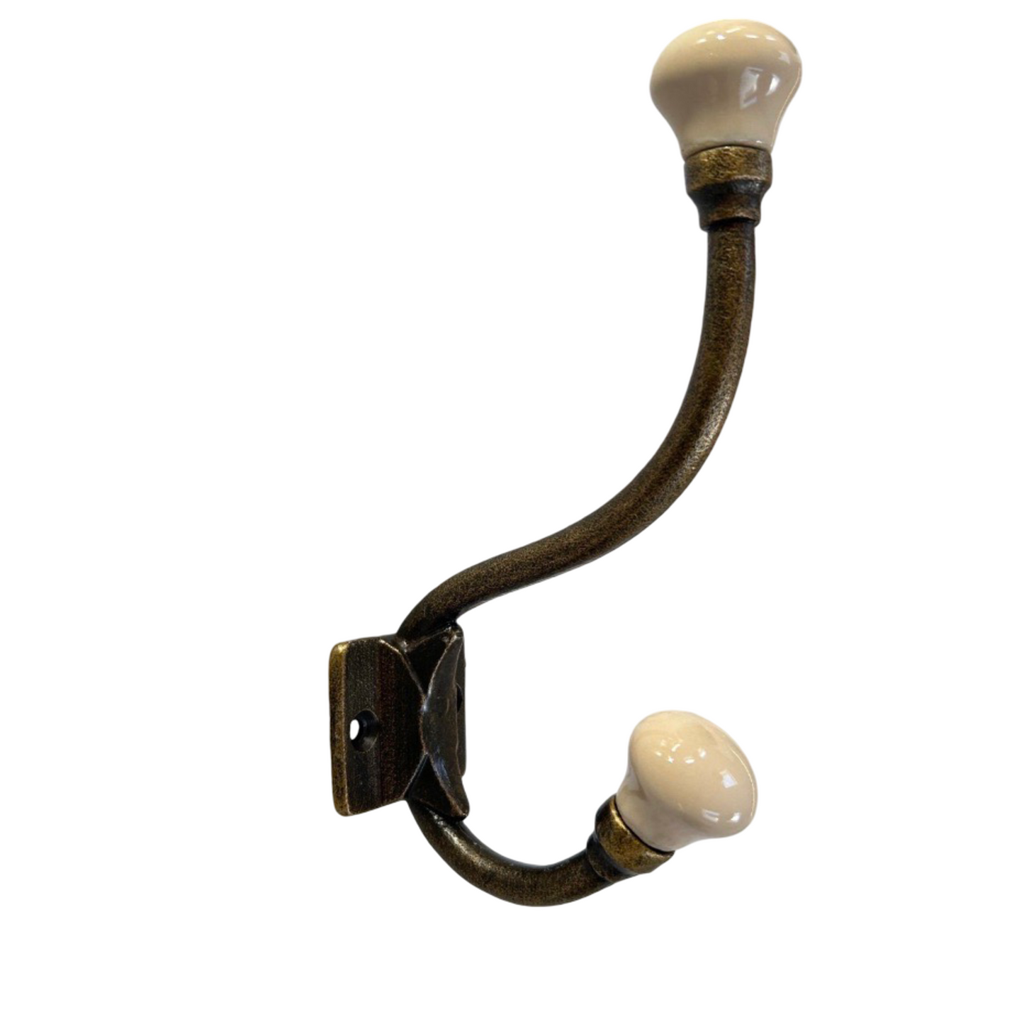 Ceramic Antique Brass Hooks in Large & Small