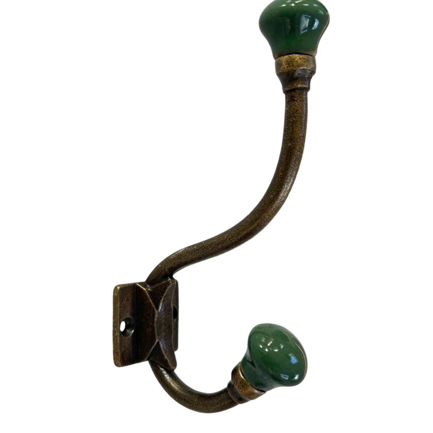 Ceramic Antique Brass Hooks in Large & Small
