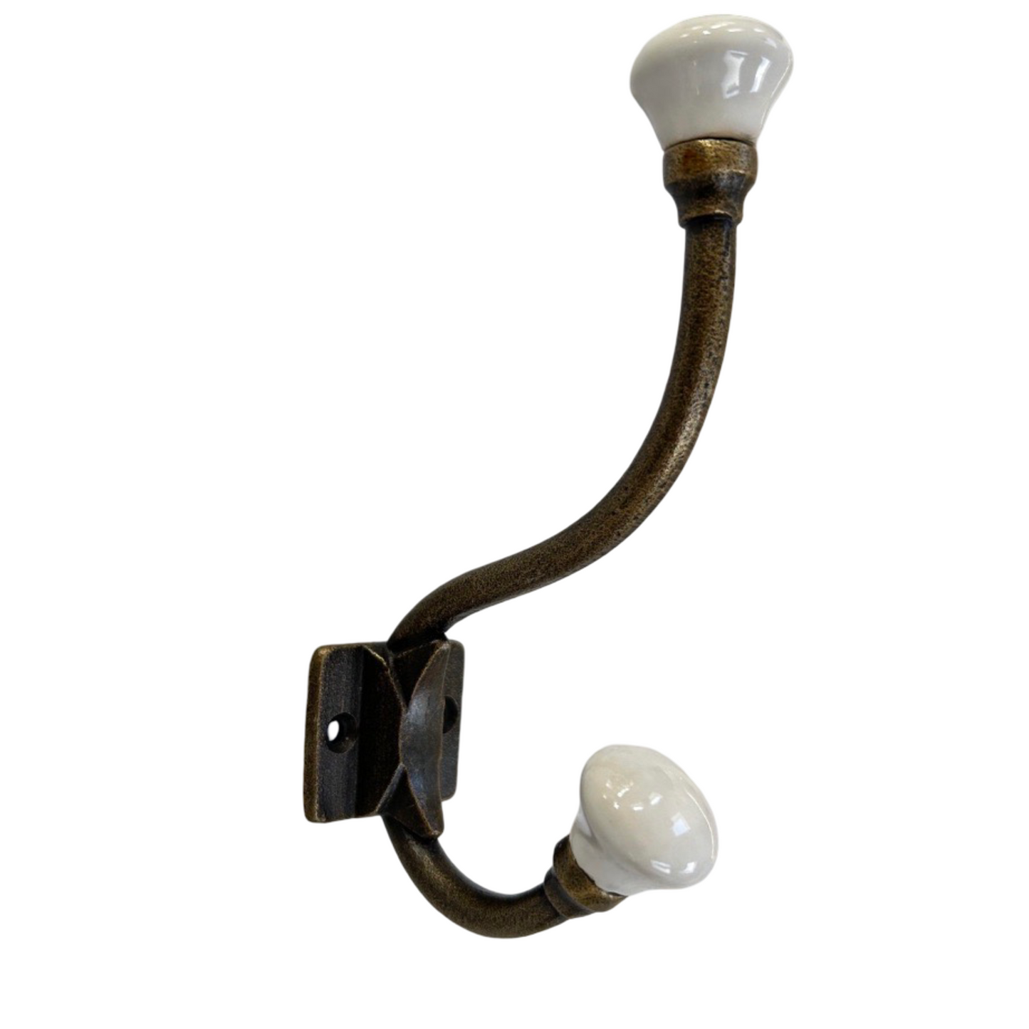Ceramic Antique Brass Hooks in Large & Small