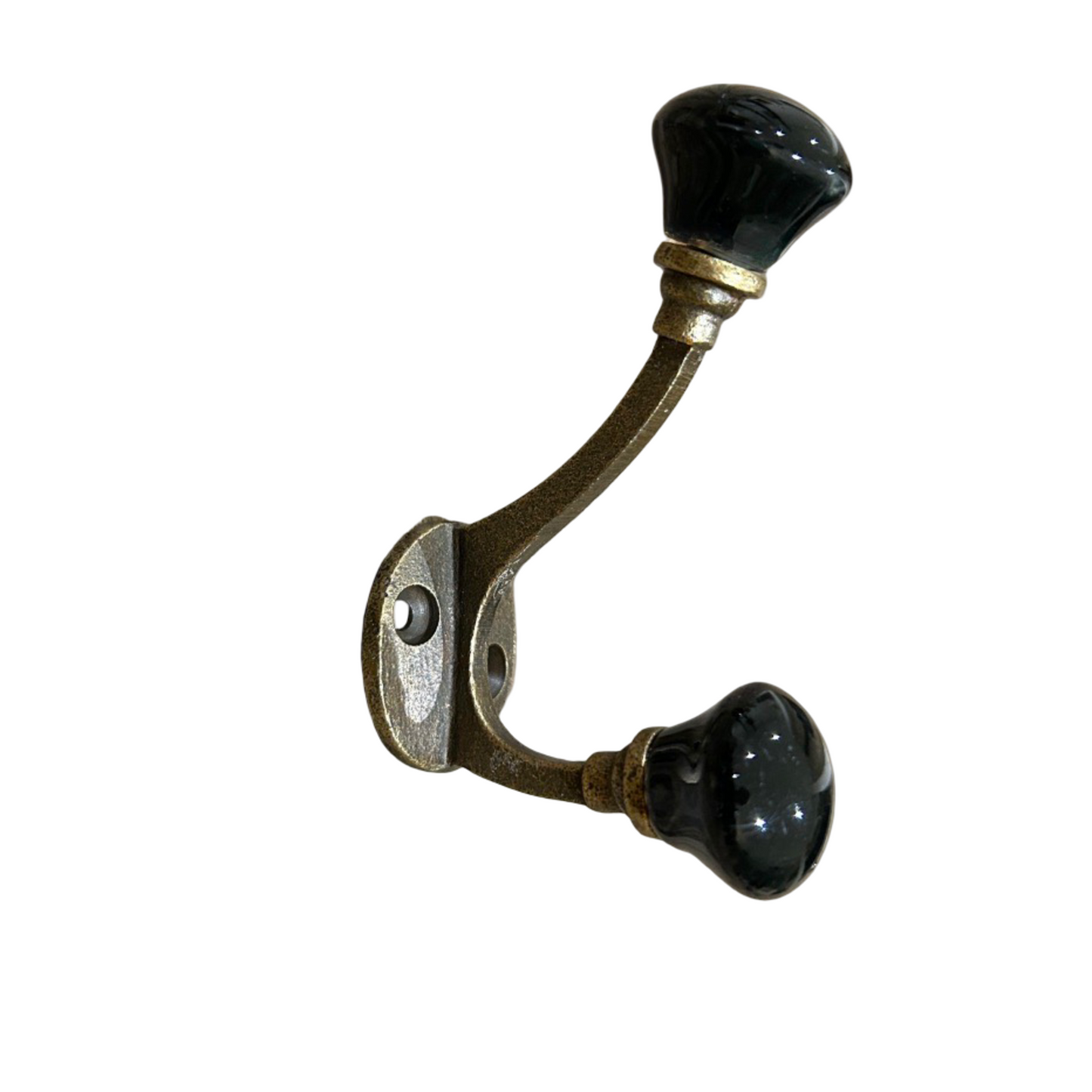 Ceramic Antique Brass Hooks in Large & Small