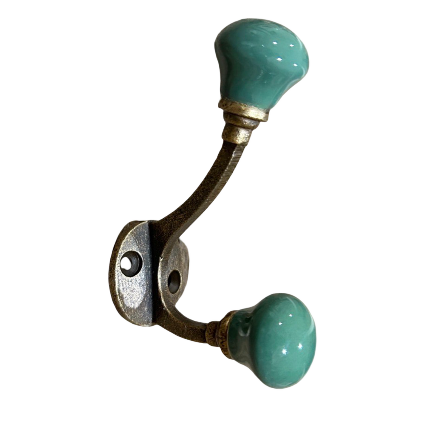 Ceramic Antique Brass Hooks in Large & Small