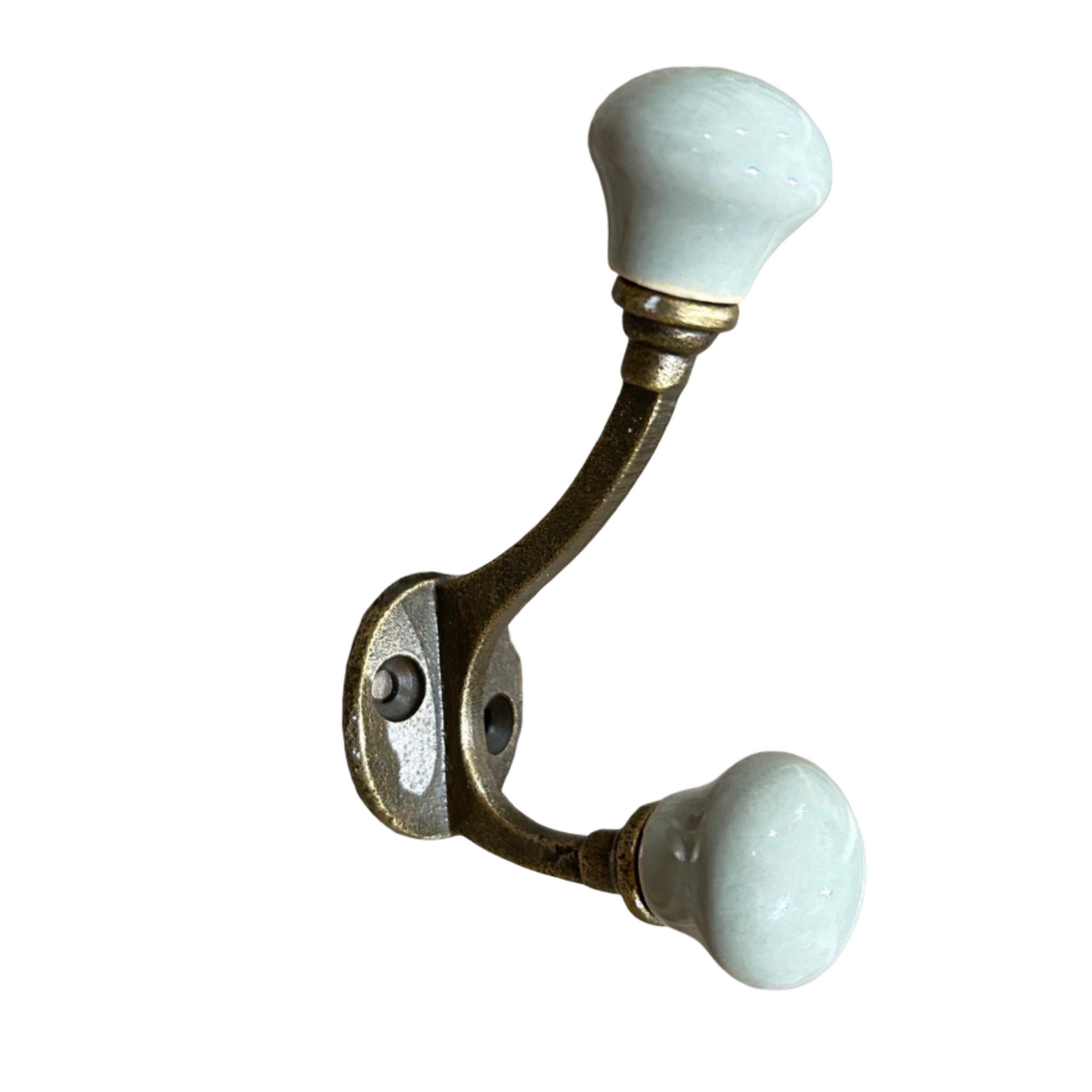 Ceramic Antique Brass Hooks in Large & Small