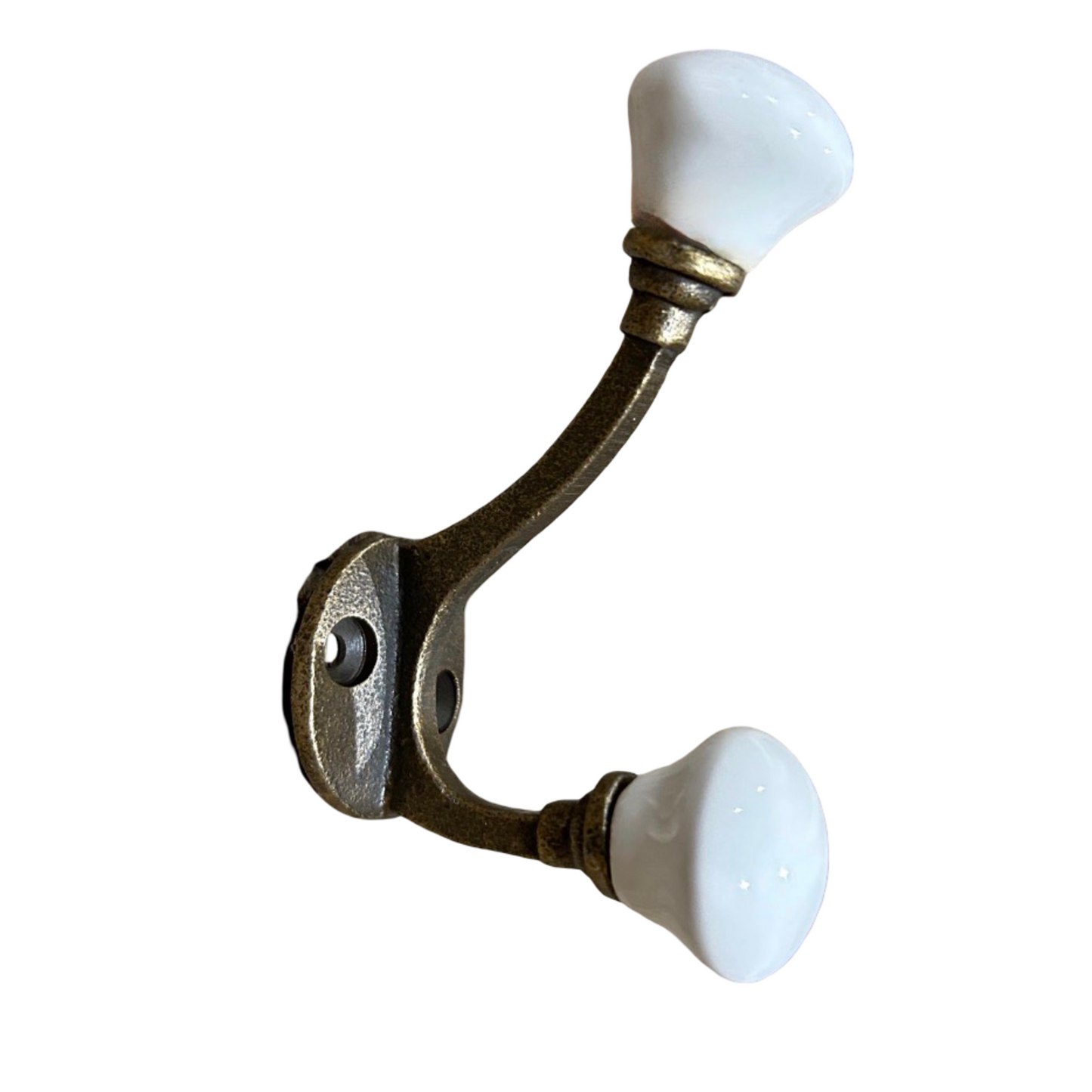 Ceramic Antique Brass Hooks in Large & Small