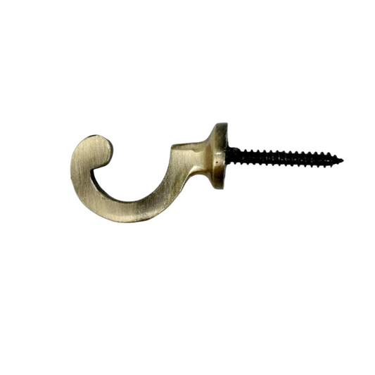 Solid Brass Hook With Flat Edge