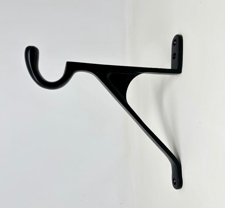 UNLACQUERED Chunky Brass or Iron solid Hanging Hook Bracket