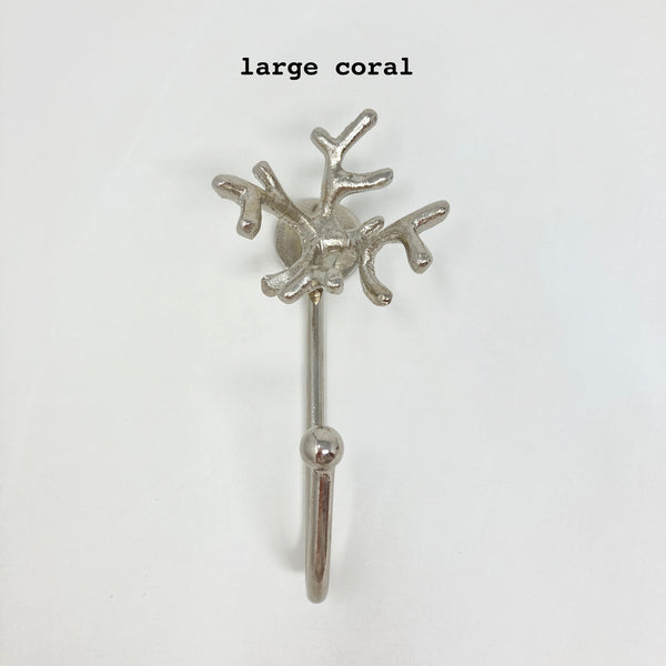 Silver Animal Iron Wall Hooks - Tie Back - Silver Handmade Metal Animal Hooks