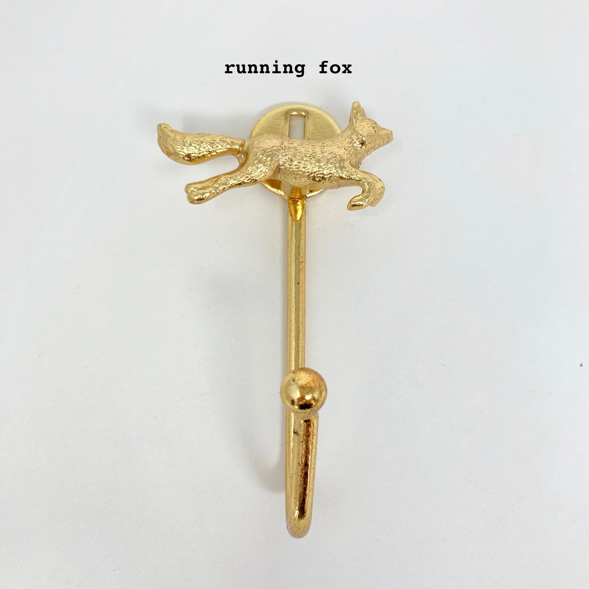 Bright Gold Iron Wall Hooks. Handmade Metal Animal Hooks & Tie-Backs, Unique Decorative Accents for Home, Office, & Garden