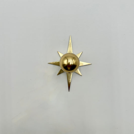 Brass Star Backplate & Optional Knob