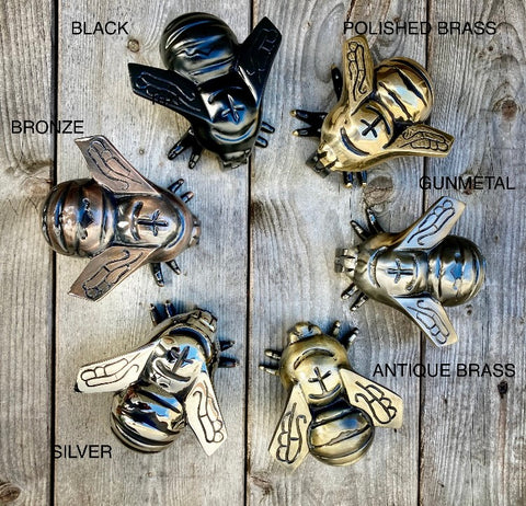 Brass Bee Door Knocker | Polished Brass | Gunmetal | Bronze | Silver | Antique Brass | Black |Bumblebee