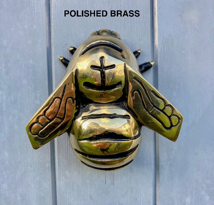 Brass Bee Door Knocker | Polished Brass | Gunmetal | Bronze | Silver | Antique Brass | Black |Bumblebee