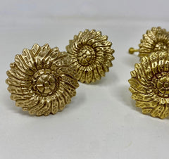 Sunflower Solid Polished Brass Vintage Style | I00% Brass