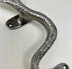 Solid Brass Antique Pewter Pair Snake Cobra Long Handles