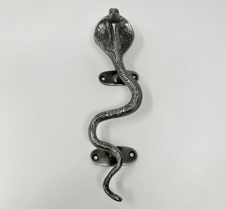 Solid Brass Antique Pewter Pair Snake Cobra Long Handles