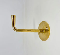 UNLACQUERED Solid Brass Elegant Hook