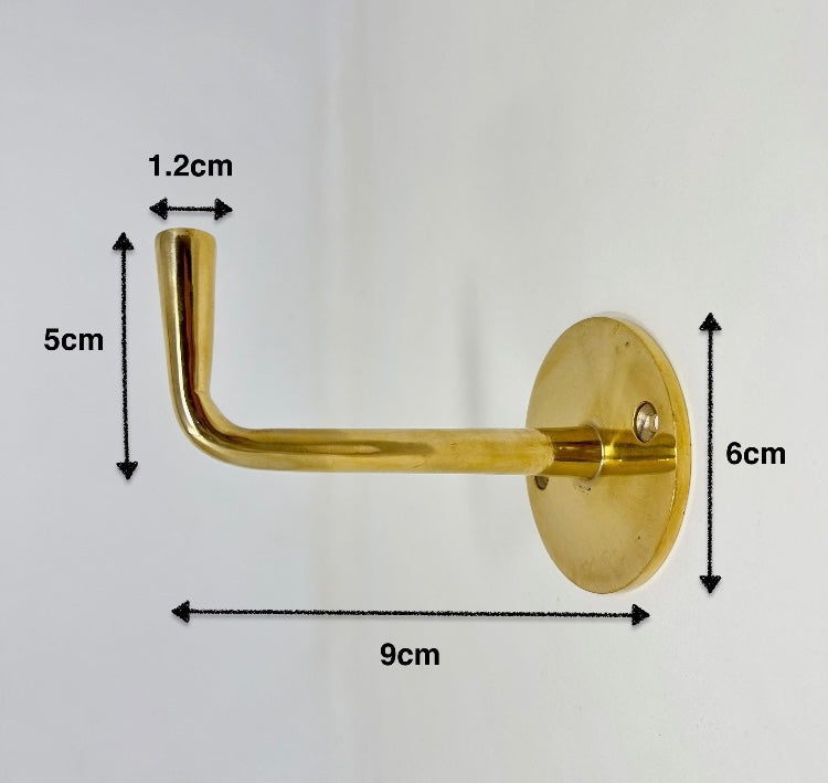 UNLACQUERED Solid Brass Elegant Hook