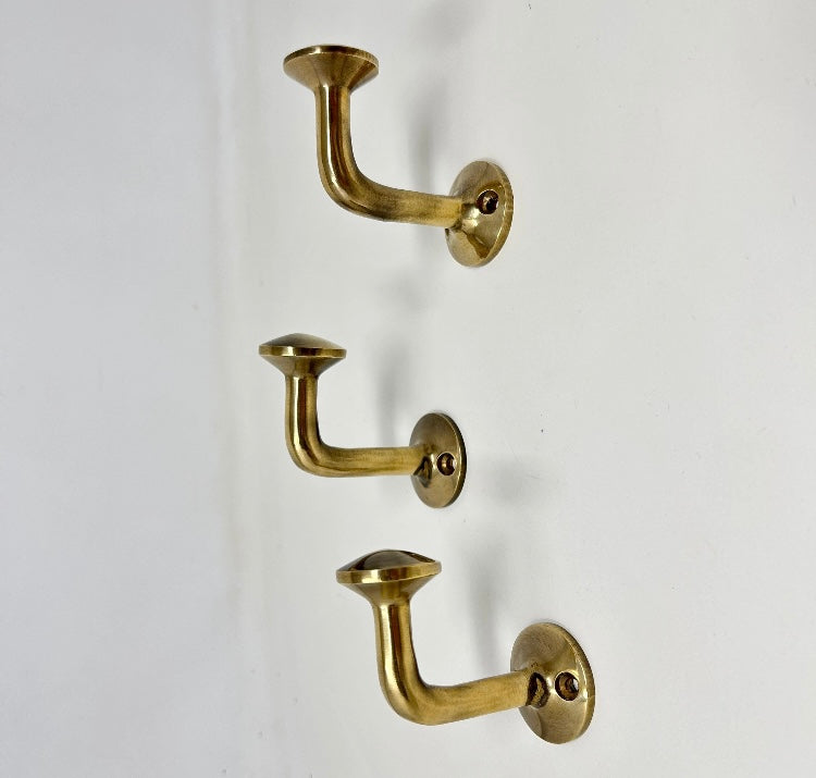 UNLACQUERED Solid Brass Dome Hook | Ceiling Hook