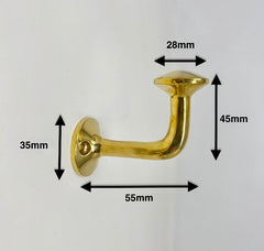 UNLACQUERED Solid Brass Dome Hook | Ceiling Hook