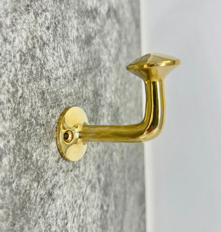 UNLACQUERED Solid Brass Dome Hook | Ceiling Hook