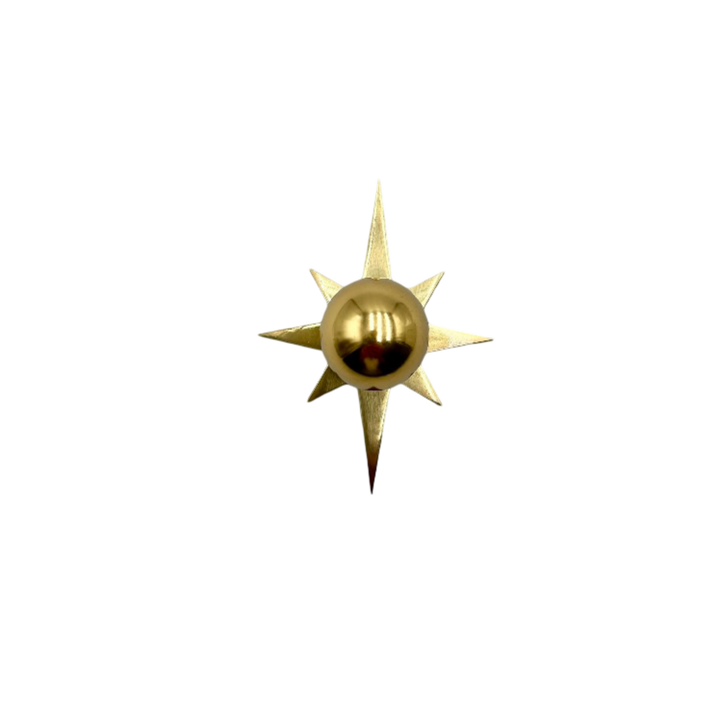 Brass Star Backplate & Optional Knob