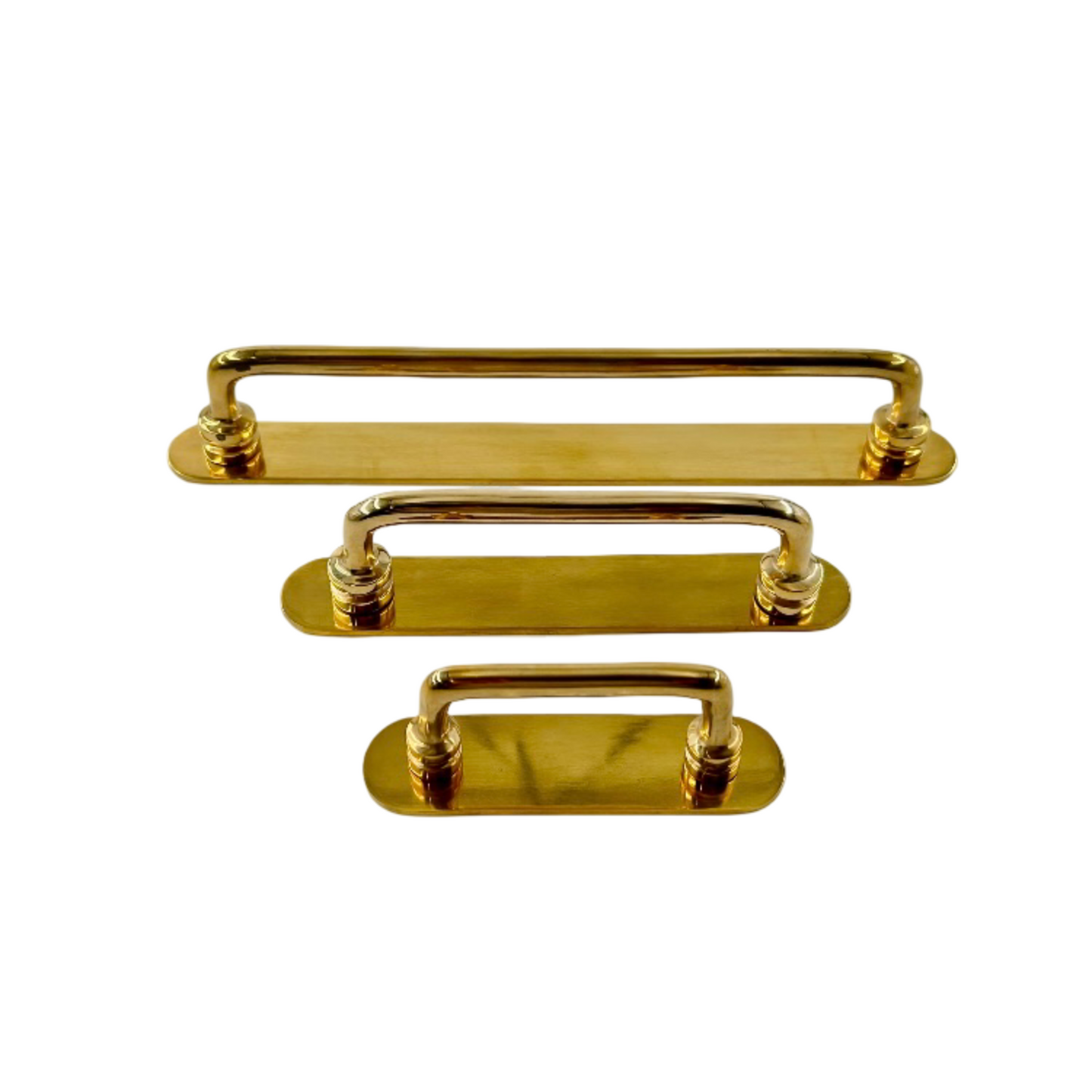 Unlacquered Brass Backplate For Reeded Handle