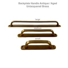 Unlacquered Brass Backplate Handle