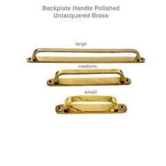 Unlacquered Brass Backplate Handle