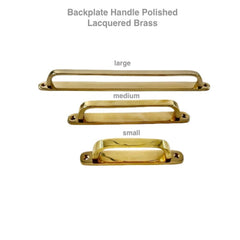 Lacquered Brass Backplate Handle