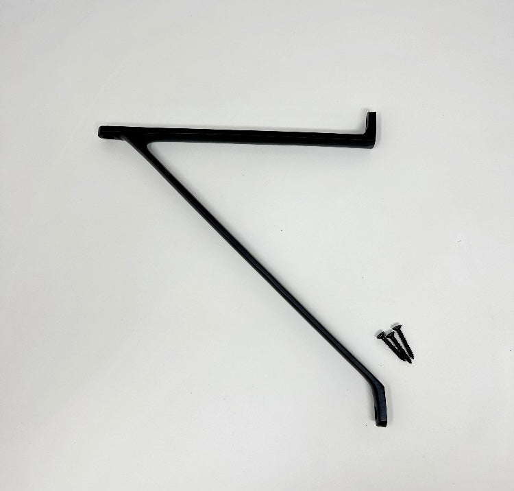 Matt Black Cast Iron Shelf Bracket. Durable & Stylish Design in 6" & 8" Sizes, Perfect for Supporting Shelves in Home, Office, or Retail Spaces