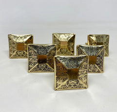 Brass Moroccan Black Gold Square Drawer Knob Cupboard Pull Drawer Brass Etched Drawer Knob Brass Bohemian Drawer Knob