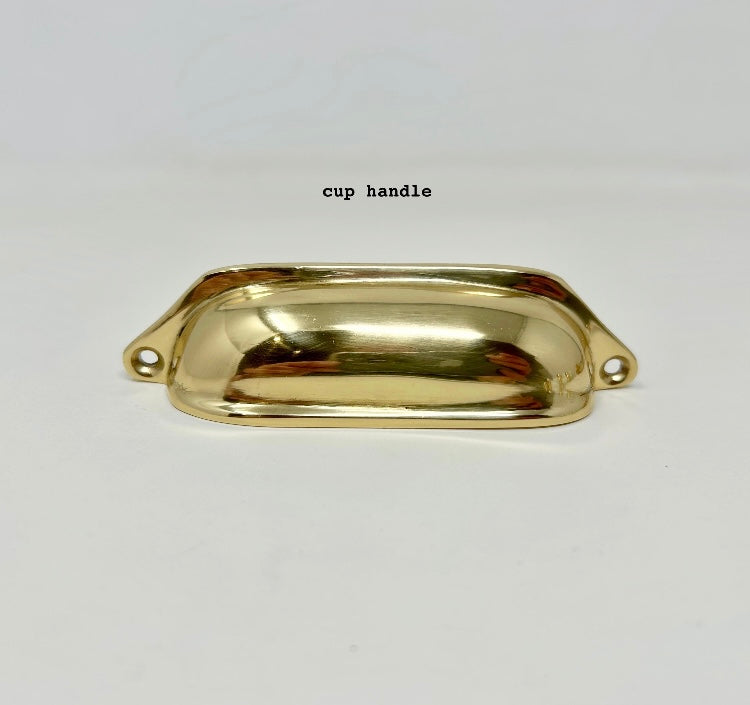 Solid Polished Brass Cabinet Knobs and Handles I00% Brass