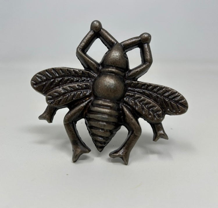 GIANT Antique Brass Bee Insect Drawer Knob Metal Cabinet Knobs Dresser Knob Cabinet Knob