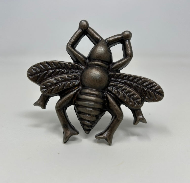 GIANT Antique Brass Bee Insect Drawer Knob Metal Cabinet Knobs Dresser Knob Cabinet Knob