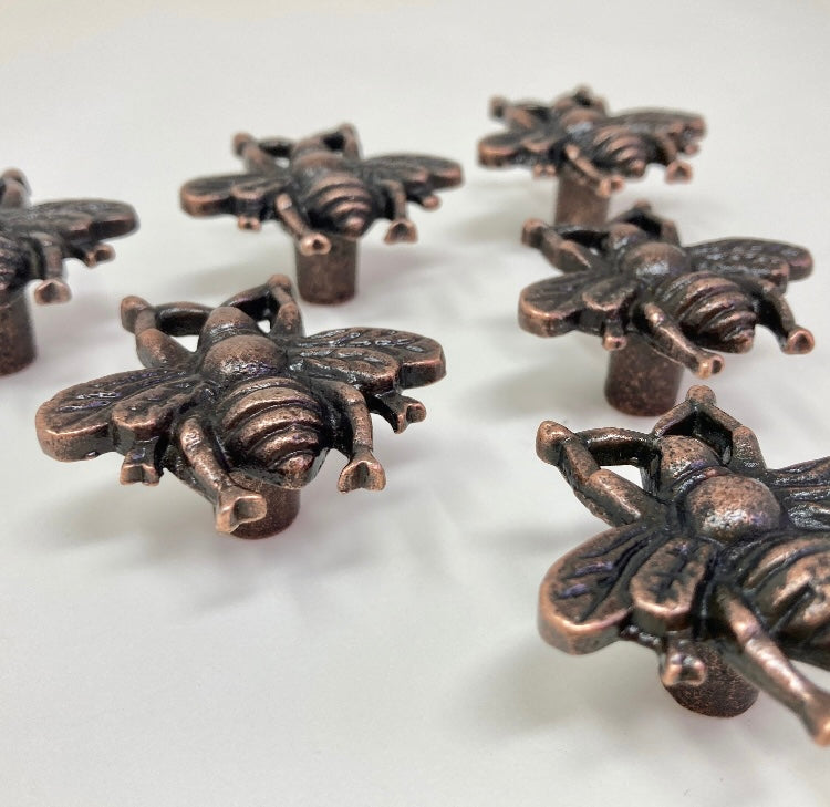 ANTIQUE COPPER Bumble Bee Knob- Knob Home decor drawer pull