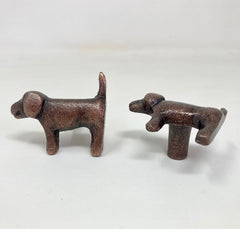 ANTIQUE COPPER Dog Knob| Drawer Pull Animal Knob Cabinet