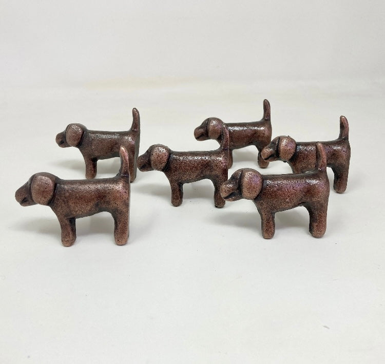 ANTIQUE COPPER Dog Knob| Drawer Pull Animal Knob Cabinet