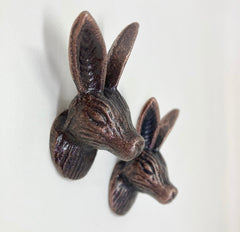 ANTIQUE COPPER Hare Rabbit Drawer Door Pull Knob Animal Handle Kitchen Cupboard Home