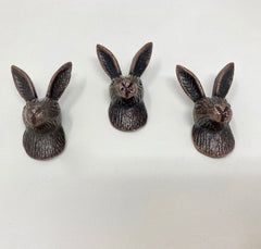 ANTIQUE COPPER Hare Rabbit Drawer Door Pull Knob Animal Handle Kitchen Cupboard Home