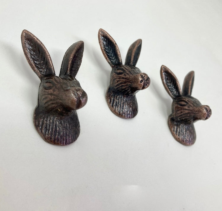 ANTIQUE COPPER Hare Rabbit Drawer Door Pull Knob Animal Handle Kitchen Cupboard Home