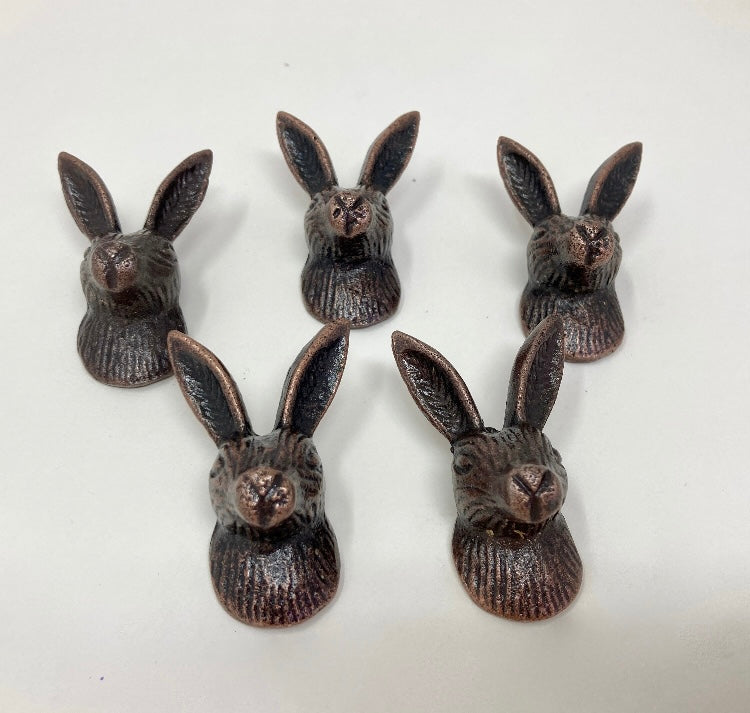 ANTIQUE COPPER Hare Rabbit Drawer Door Pull Knob Animal Handle Kitchen Cupboard Home