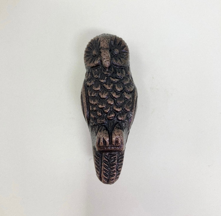 ANTIQUE COPPER Owl Knob | Drawer Pull Animal Knob Cabinet