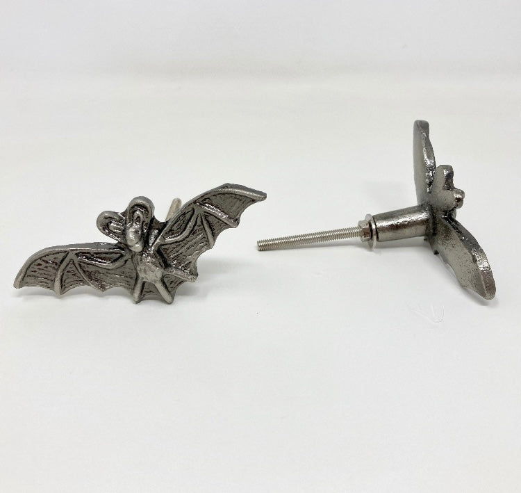 ANTIQUE PEWTER Bat Animal Knob | Drawer Pull Door Knob Dresser