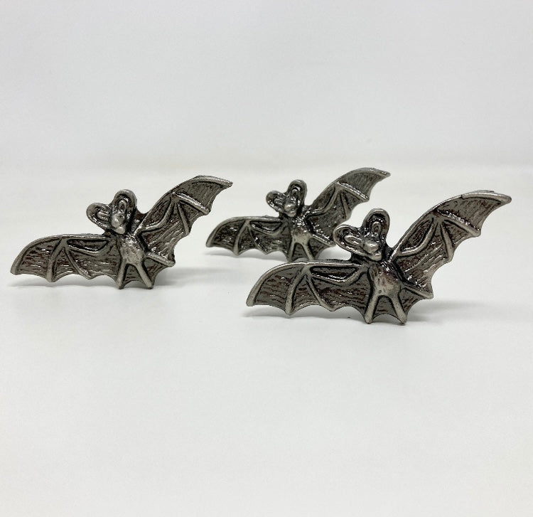 ANTIQUE PEWTER Bat Animal Knob | Drawer Pull Door Knob Dresser