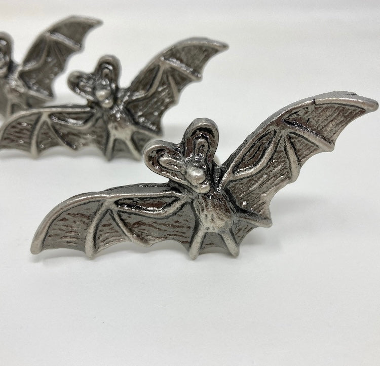 ANTIQUE PEWTER Bat Animal Knob | Drawer Pull Door Knob Dresser