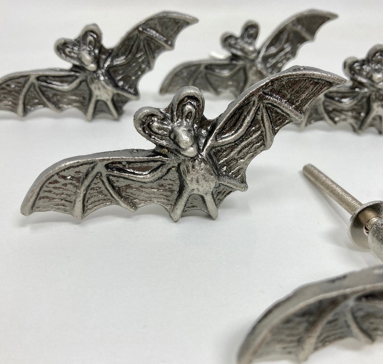 ANTIQUE PEWTER Bat Animal Knob | Drawer Pull Door Knob Dresser