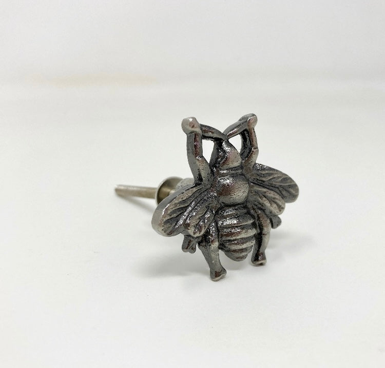 ANTIQUE PEWTER Metal Bee Knob - Knob Home decor drawer pull Cabinet