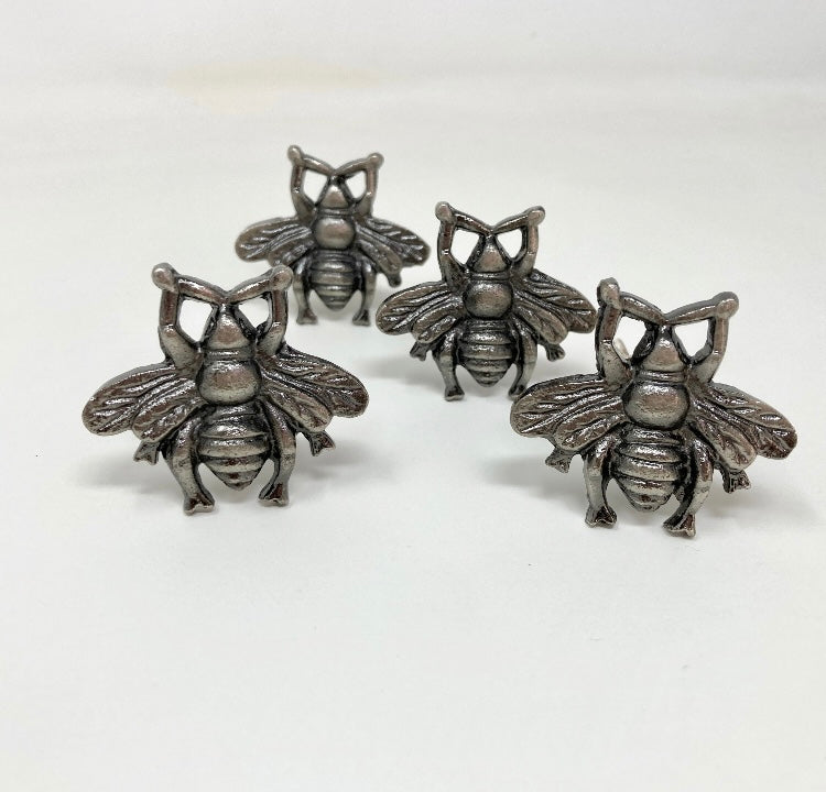 ANTIQUE PEWTER Metal Bee Knob - Knob Home decor drawer pull Cabinet