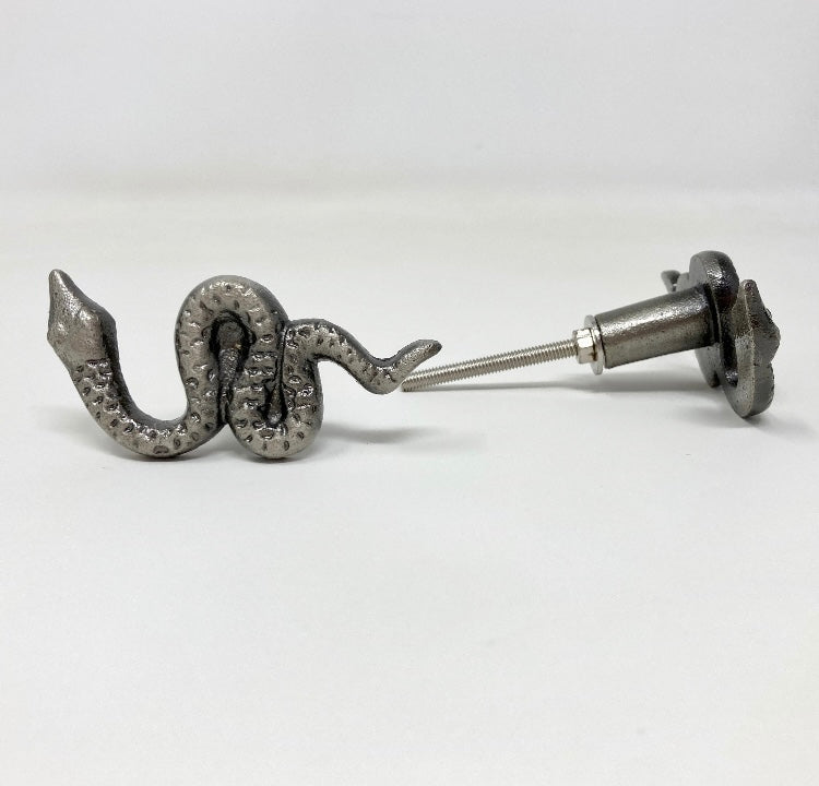 ANTIQUE PEWTER Snake Metal Knob | Handle Kitchen Cupboard Home