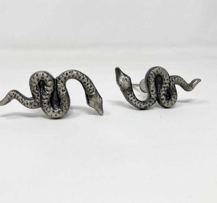 ANTIQUE PEWTER Snake Metal Knob | Handle Kitchen Cupboard Home