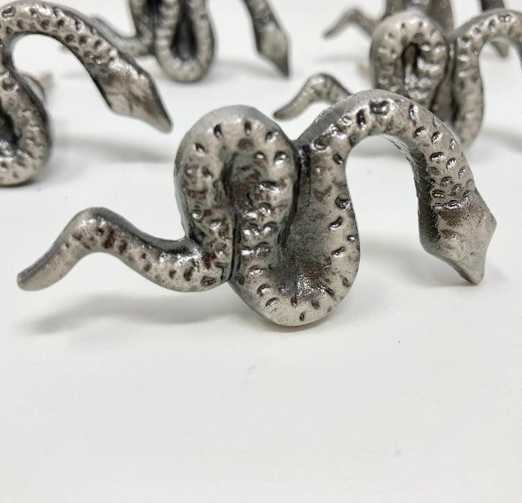 ANTIQUE PEWTER Snake Metal Knob | Handle Kitchen Cupboard Home