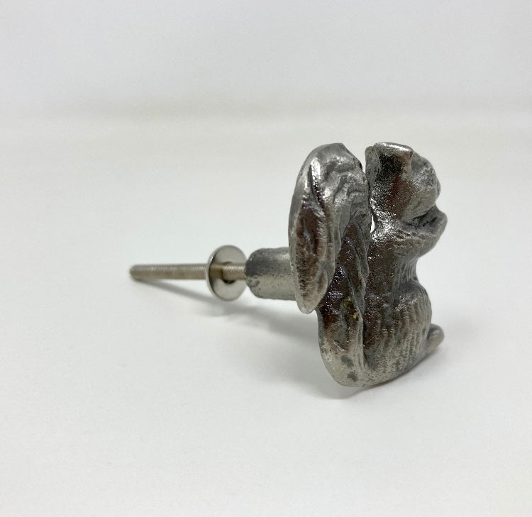 ANTIQUE PEWTER | Squirrel Woodland Animal | Drawer Pull Door Pull